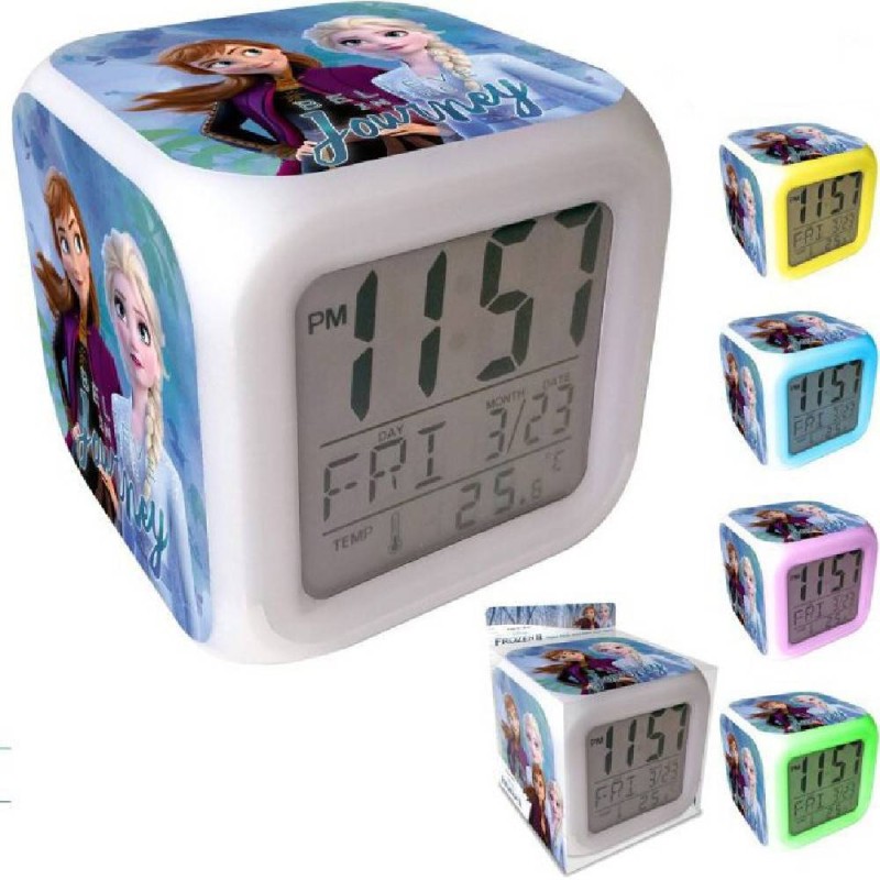 RELOJ DIGITAL CON ALARMA FROZEN 2C