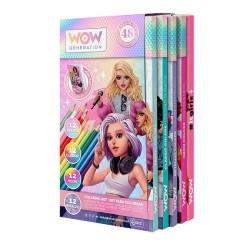 SET PAPELERIA DE 48 LAPICES/LIBRETA WOW  2