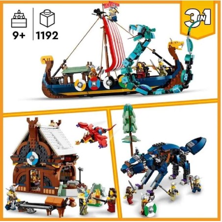 LEGO BARCO VIKINGO Y SERPIENTE MIDGARD -