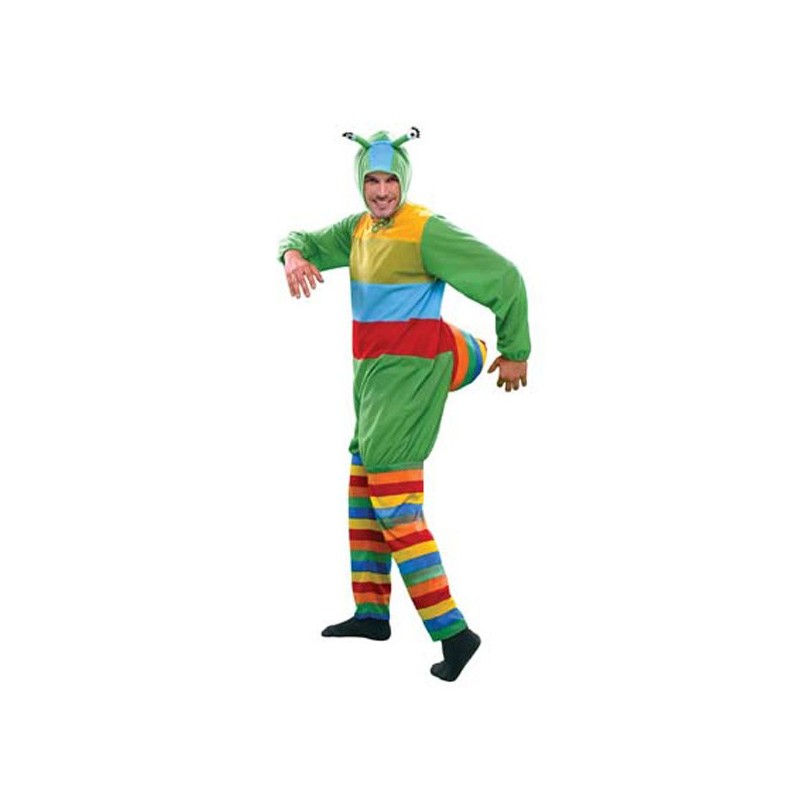 DISFRAZ GUSANO MULTICOLOR ADULTO
