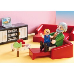 PLAYMOBIL DOLL HOUSE SALON CON CHIMENEA  2