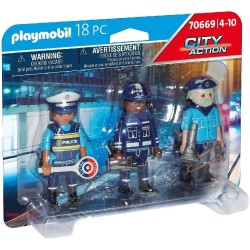 SET 3 FIGURAS POLICIA - PLAYMOBIL 70669