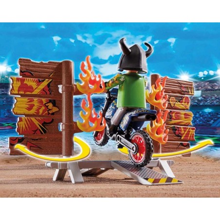 STUNTSHOW MOTO CON MURO DE FUEGO 70553
