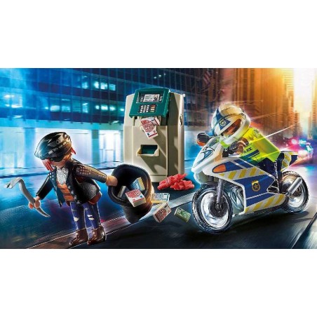 MOTO POLICIA: PERSECUCION DEL LADRON DIN
