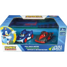 PACK 2 COCHES PULL & BACK SONIC THE HEDGEHOG