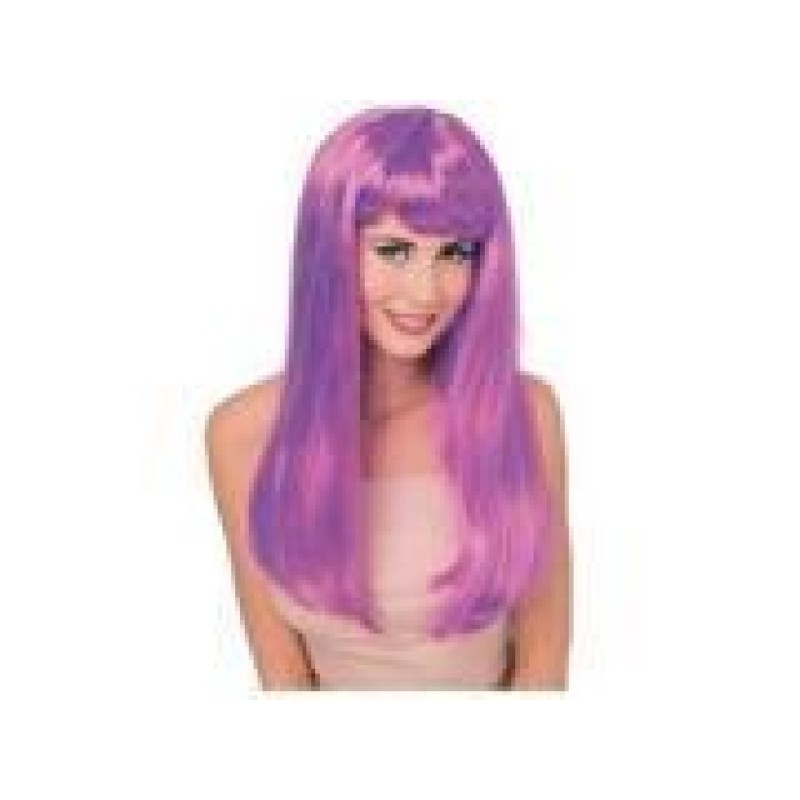 PELUCA GLAMOUR VIOLET LARGA FLEQUILLO