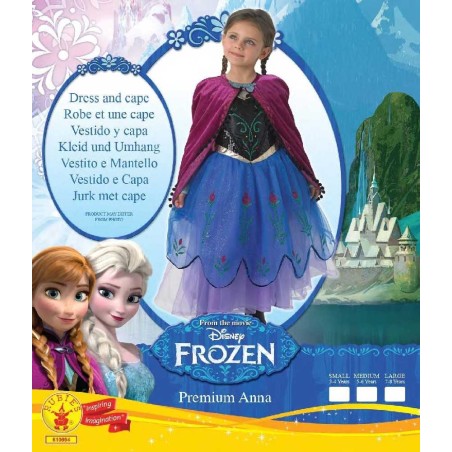 DISFRAZ DE ANNA PREMIUM - FROZEN 5-6 AÑO