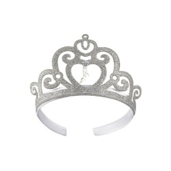TIARA CORONA PLATEADA CENICIENTA