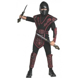 DISFRAZ GUERRERO NINJA ROJO 4-6 AÑOS