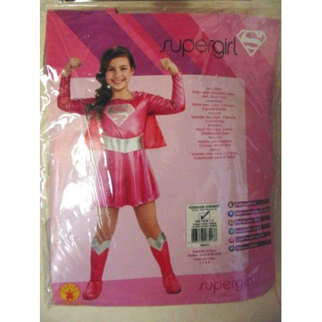 DISFRAZ SUPERGIRL DELUXE ROSA 2-4 AÑOS