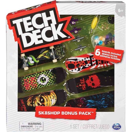 TECH DECK - FINGER SKATE - PACK 6 TABLAS