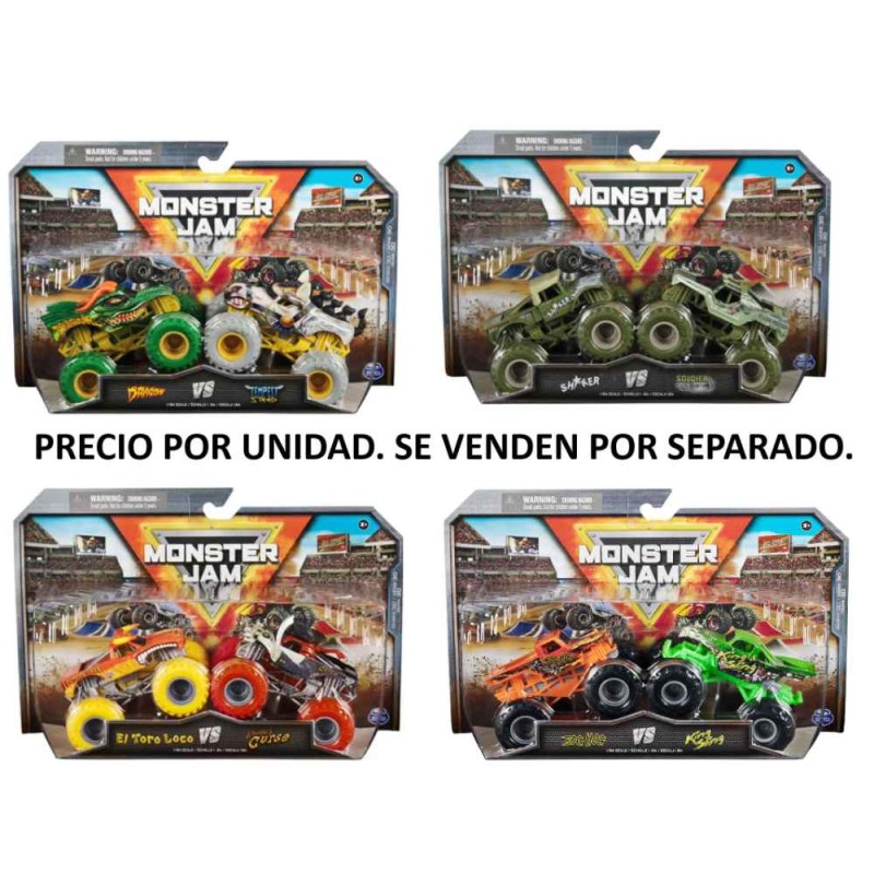 MONSTER JAM PACK 2 VEHICULOS SURTIDOS