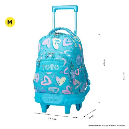 MOCHILA ESCOLAR RUEDAS TOTTO MEDIANA RES