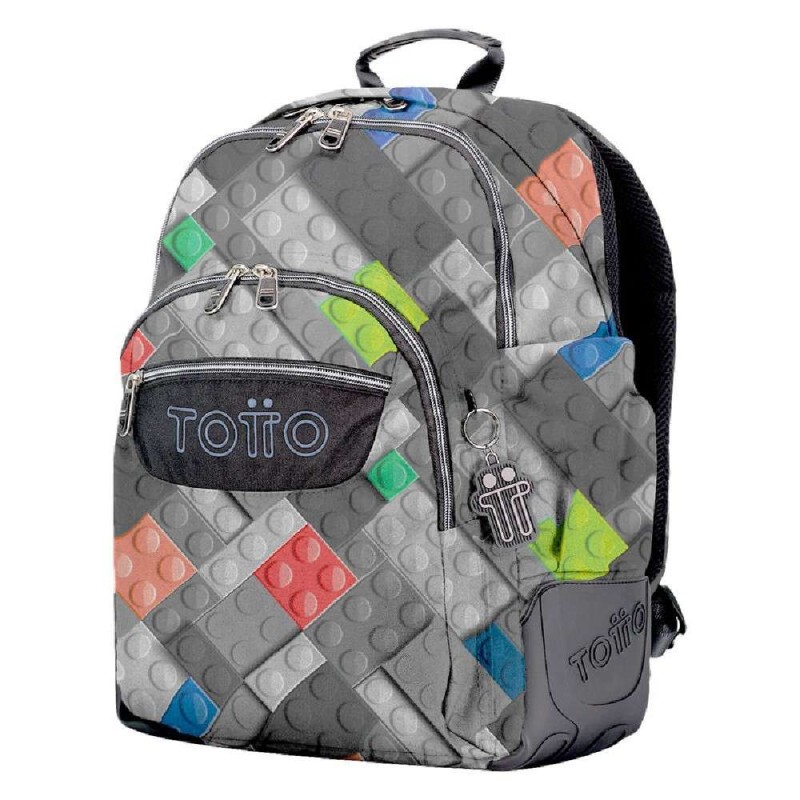 MOCHILA ESCOLAR ESTAMPADO PIEZAS- MORRAL