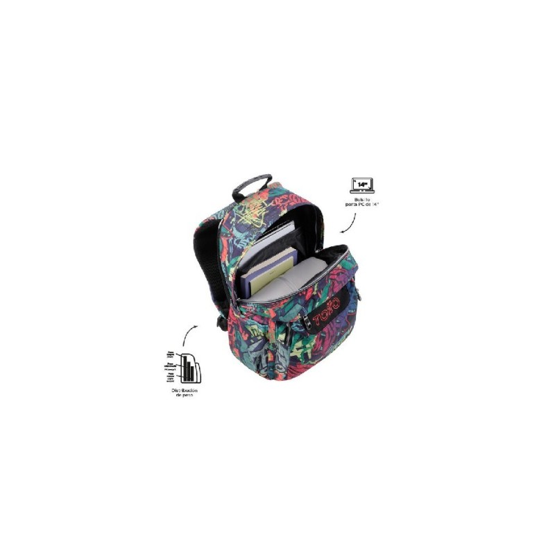 MOCHILA ESCOLAR MEDIANA GRAFFITI - MORRA