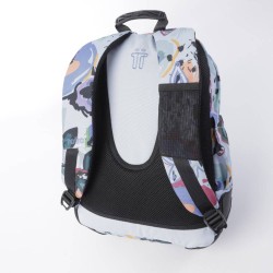 MOCHILA ESCOLAR LIENZO FLORAL - MORRAL C 2