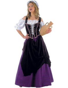 Disfraz tabernera medieval XS