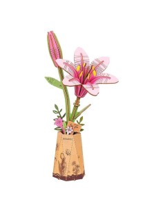 Maqueta Pink Lily Robotime Decorativa Fl