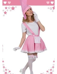 Disfraz gnoma duende rosa