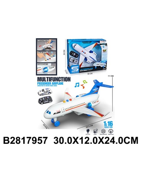 Avion Luces Y Sonidos Con 2 Coches
