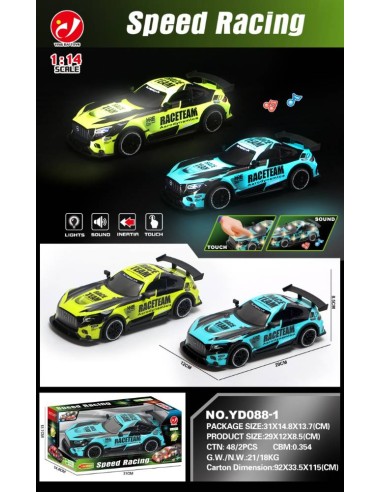 Coche Friccion Luz Y Sonido 1:14