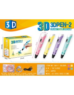 Boligrafo 3D Colores Surtidos