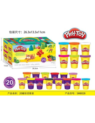 Play Toy 20 Botes Colores