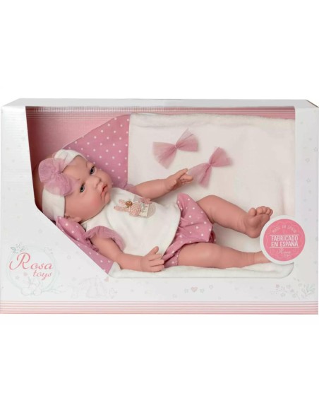 Muñeca Bebe Recien Nacida Mantita 43cm