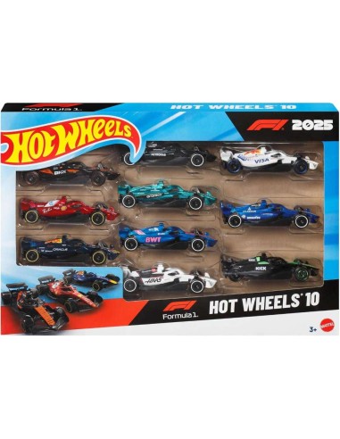 Pack De 10 Coches De Fórmula 1 De Hot Wh