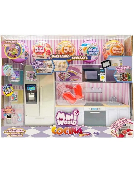 Mini World Playset Cocina con 5 Bolas, S