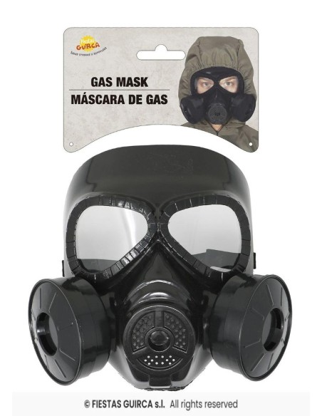 Mascara de gas negra pvc