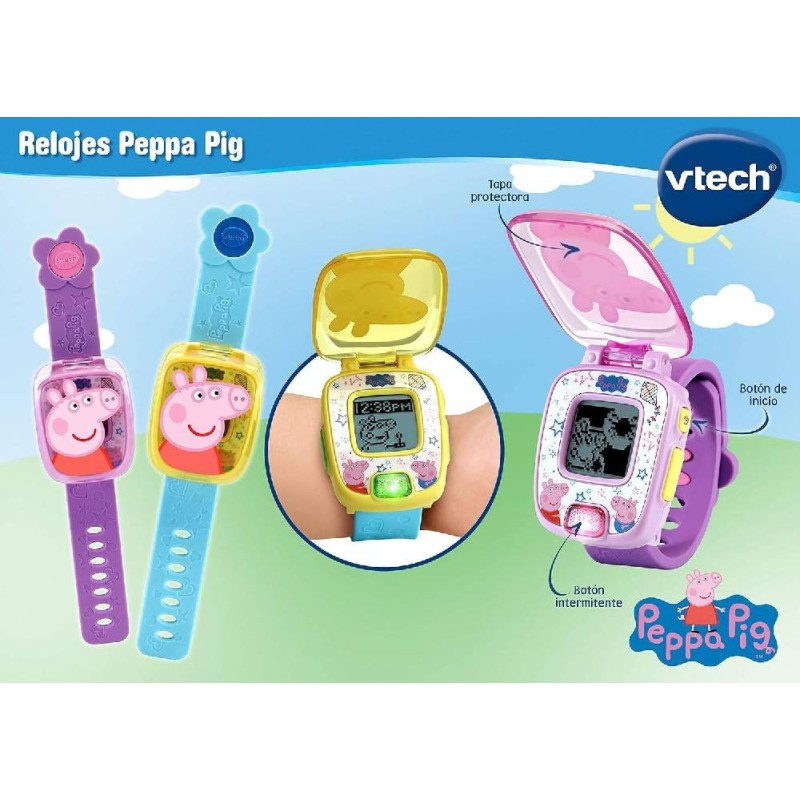 RELOJ PEPPA PIG AMARILLO Y AZUL