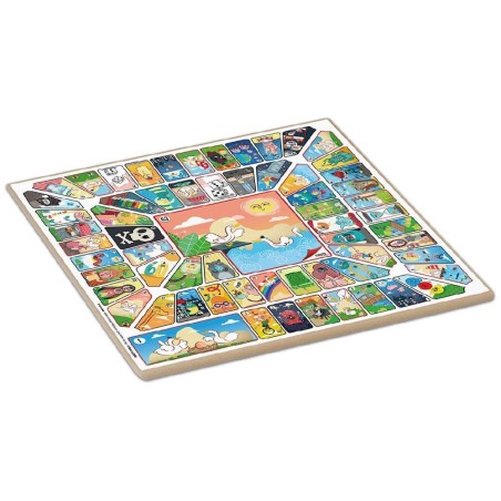 TABLERO PARCHIS-OCA 4 JUGADORES 40X40CM