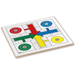 TABLERO PARCHIS - AJEDREZ MADERA 40X40CM 2