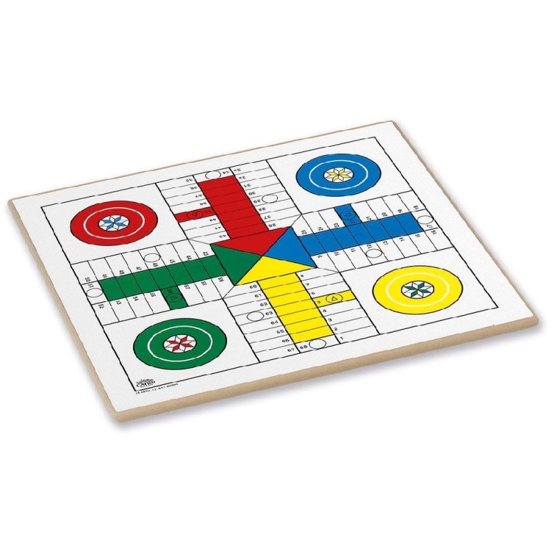 TABLERO PARCHIS - AJEDREZ MADERA 40X40CM