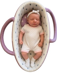 Muñeca Silicona 34cm. Ys09 con Capazo -