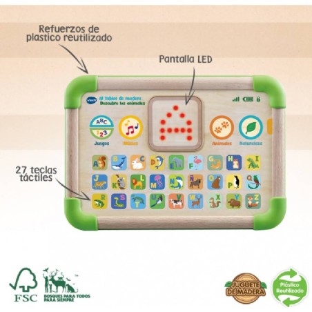 TABLET DE MADERA, DESCUBRE LOS ANIMALES