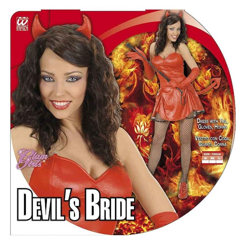 DISFRAZ NOVIA DIABLO DIABLESA ADULTO L