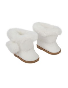 Set Botas Blancas Pelo para Muñeca 45 cm