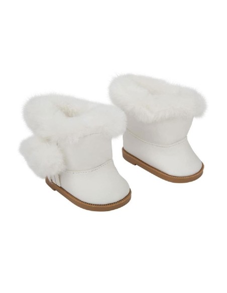 Set Botas Blancas Pelo para Muñeca 45 cm