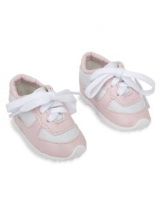 Set Zapatillas Rosas/Blancas Muñeca 45cm
