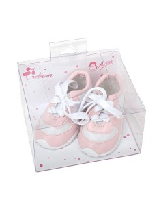 Set Zapatillas Rosas/Blancas Muñeca 45cm 2