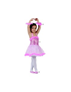 DISFRAZ BAILARINA ROSA ESTRELLAS 5-6 AÑO