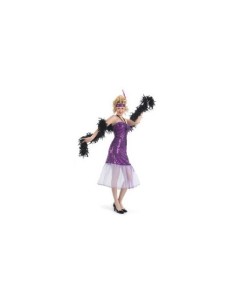 DISFRAZ CHARLESTONE MORADO T.UNICA