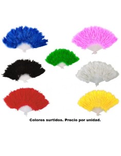 ABANICO PLUMAS (SURTIDO)