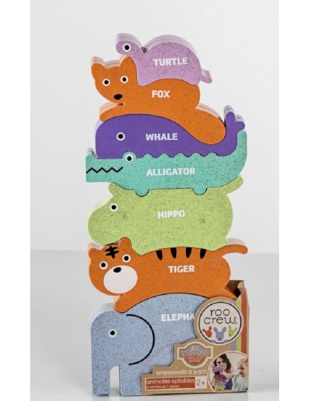 PUZZLE ANIMALES APILABLES 7 PIEZAS (SURT