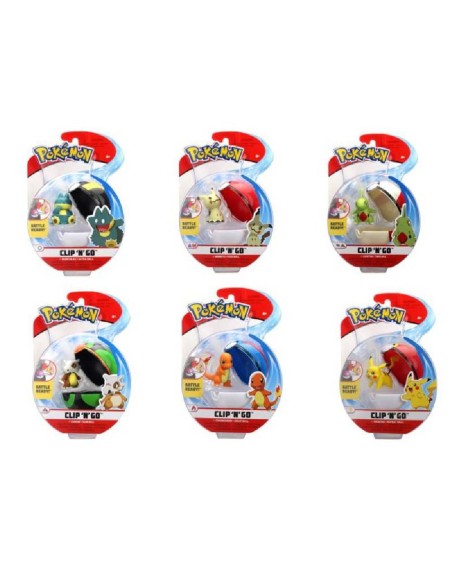POKEBALL CLIP N GO + POKEMON (SURTIDO)