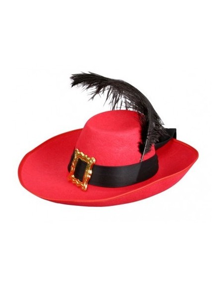 SOMBRERO MOSQUETERO ADULTO C/PLUMA