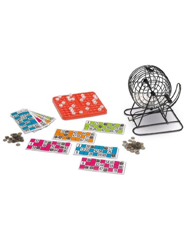 BINGO CON BOMBO DE METAL - JUEGO DE LA L