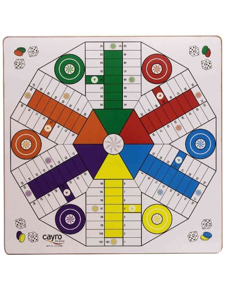 TABLERO PARCHIS 4-6 JUGADORES MADERA